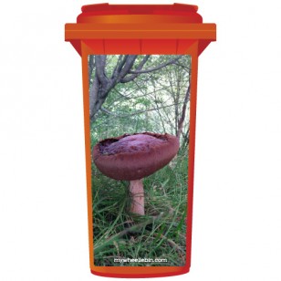 Wild Mushroom In The Woods Wheelie Bin Sticker Panel